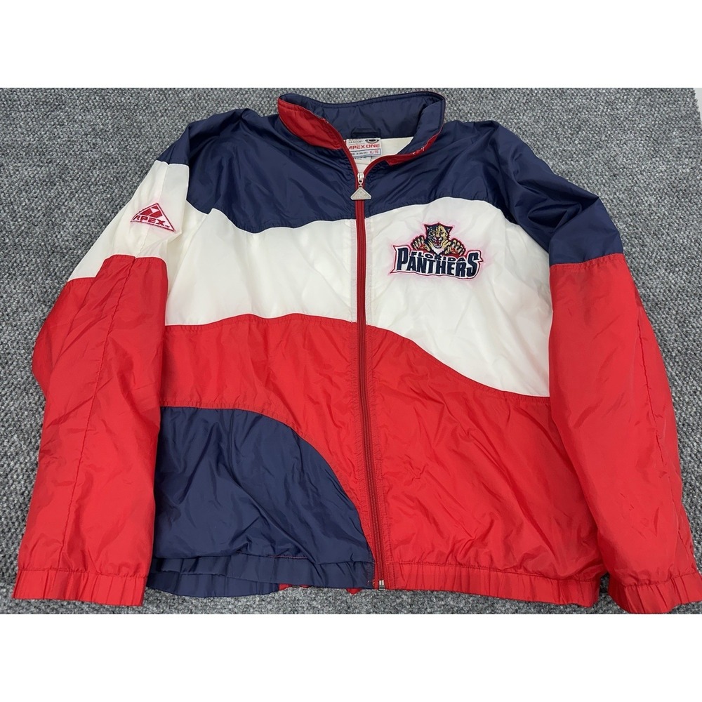 Vintage Florida Panthers Apex One Men's XL Windbreaker Jacket Colorblock 90s NHL
